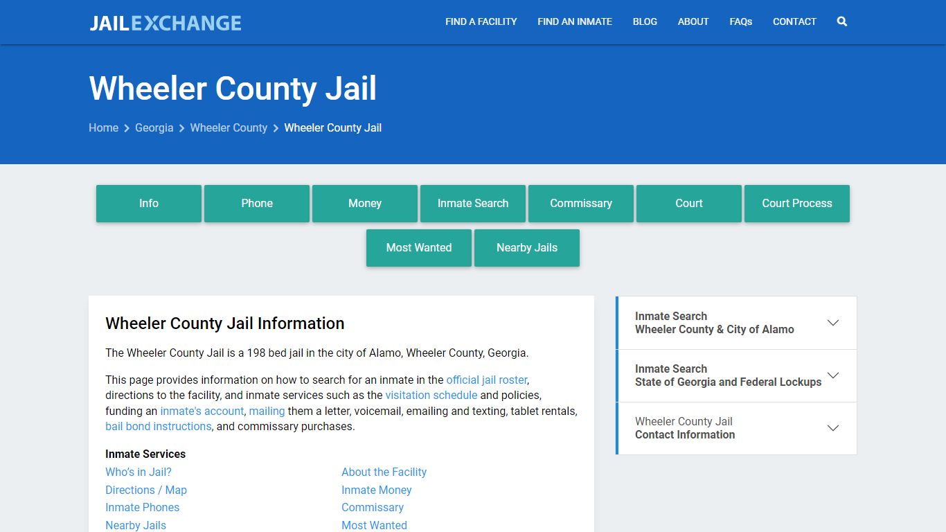Wheeler County Jail, GA Inmate Search, Information